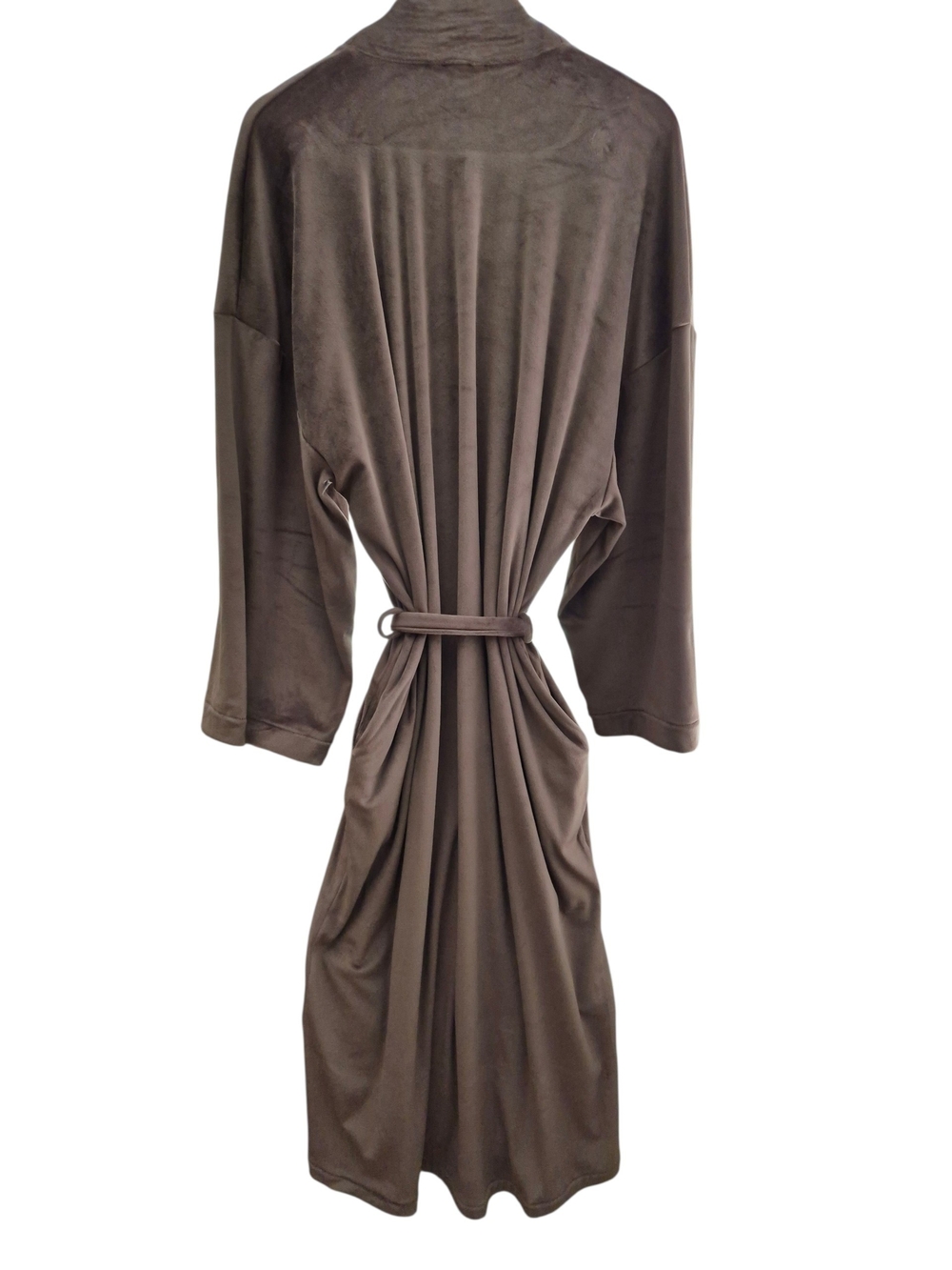 💕SKIMS VELOUR COLLECTION Cozy Robe in Chocolate Gray Brown Size MEDIUM💕